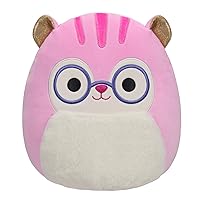 Squishmallows Original 12-Inch TJ Pink Squirrel with Glasses - Medium-Sized Ultrasoft Official Jazwares Plush