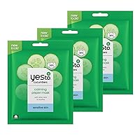 Yes To Cucumbers Calming Paper Mask, 3 Pack