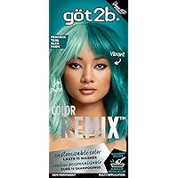 Color Remix, Customizable Semi-Permanent Hair Color, 097 Peacock Teal