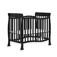 Violet 4-In-1 Convertible Mini Crib In Black, Greenguard Gold Certified, JPMA Certified, 3 Position Mattress Height Settings, Non-Toxic Finish