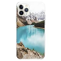 TPU Case Compatible with iPhone 15 14 13 12 11 Pro Max Plus Mini Xs Xr X 8+ 7 6 5 SE Slim fit Clear Mountain Design Watercolor Print Cute Nature Flexible Silicone Phone Blue Beautiful Lady Lake
