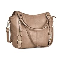 Purses For Women Large Leather Handbags Tote Hobo Bag Shoulder Bag Zipped Pockets For Travel Work