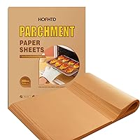 200 Pcs Parchment Paper Sheets, 12 x 16 Inches Air Fryer Disposable Paper Liners, Non-Stick Precut Parchment Paper for Baking, HOFHTD Unbleached Baking Papers for Cooking, Grilling, Roasting, Steaming
