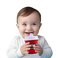 Red Cup Living Baby Trainer Sippy Cups 8 Oz Pack Toddler Cups For Travel or At Home, Durable Plastic Sippy Cups With Leak-Proof Design is Perfect For Kids, BPA Free & Dishwasher Safe