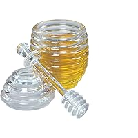 Jar and Dipper Honey, 3.5 x 3.5 x 5.75 inches, Clear