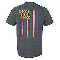 Mardi Gras Colorful Flag Unisex Short Sleeve T-Shirt