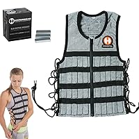 Hyperwear Hyper Vest PRO Weighted Vest Men and Weight Vest Women, Performance Stretch Wicking Fabric, Thin Adjustable Weighted Vest, Pre-loaded with Smallest Steel Weights for Weighted Vests