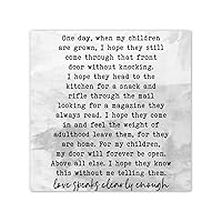 One Day When My Children Are Grown Parents Canvas Wall Art,Inspirational Gifts Canvas Wall Art Quotes for Kids Girl Sister mom Women,Living Room Bedroom Office Teen Boy Girl Room Decor 12x12 Inch
