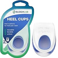 Gel Heel Pads - 2 Pcs Heel Cups for Heel Pain, for Plantar Fasciitis Bone Spurs Pain Relief Protectors of Sore or Bruised Feet, Foot Pain Relief Support Comfort Cushion Insoles for Women/Men
