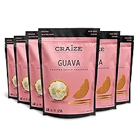 Craize Guava Crisps | Gluten Free, Vegan, Kosher, Toasted Corn Crackers | 6 pack, 4 oz each