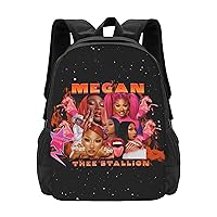Megan Singer Thee Rapper Stallion Women & Men Laptop Backpack Travel Durable Laptops Large Daypack for Outdoor Hiking Cycling Camping