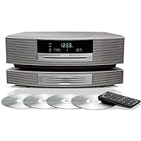 Bose Wave Music System with Multi-CD Changer - Titanium Silver, Compatible with Alexa Amazon Echo (Renewed)