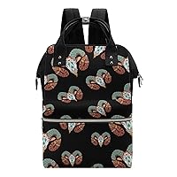 Adventurous Aries Aries Head Waterproof Mommy Bag Large Mommy Diaper Bags Travel Backpack for Unisex