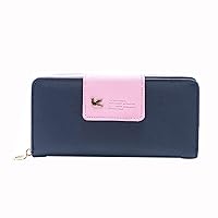 Women Wallets and Purses Set Girls Bags Office Fashion Casual Clutch Women Zip Wallet for Teen Boys (Navy, One Size)