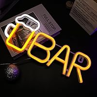 ENUOLI Bar Neon Sign, Beer Neon Signs Beer Shape LED Signs Bar Neon Light,USB/Battery Powered Led Bar Sign for Man Cave,Bar Neon Sign for Wall Decor,Light Up Sign for Home Bar,Club,Party Decor