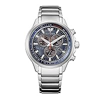 Citizen Men's Eco-Drive Weekender Chronograph Watch in Super Titanium™, Blue Dial, 43mm (Model: AT2471-58L)