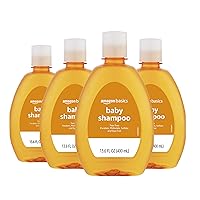 Amazon Basics Tear-Free Baby Shampoo, 13.6 Fluid Ounce, 4-Pack (Previously Solimo)