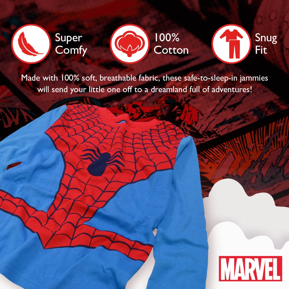 Marvel Boys' The Avengers 6-Piece Snug-Fit Cotton Pajamas Set