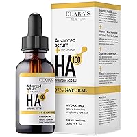 100 Pure Advanced Hyaluronic Acid Facial Serum 30ml with Vitamin E for Plumping, Anti Aging and Intense Hydration, Moisturized Skin - Made in USA 30ml (1Fl/Oz)