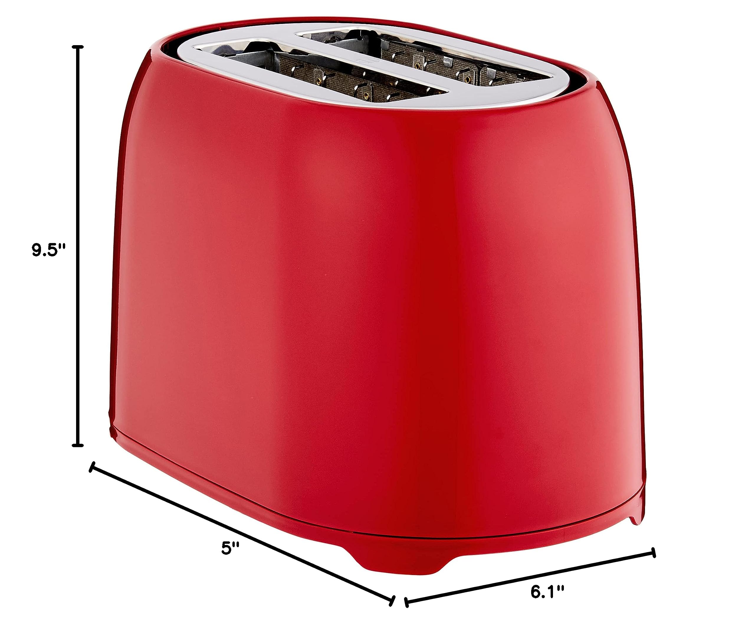 BLACK+DECKER 2-Slice Toaster, Red, TR1278RM