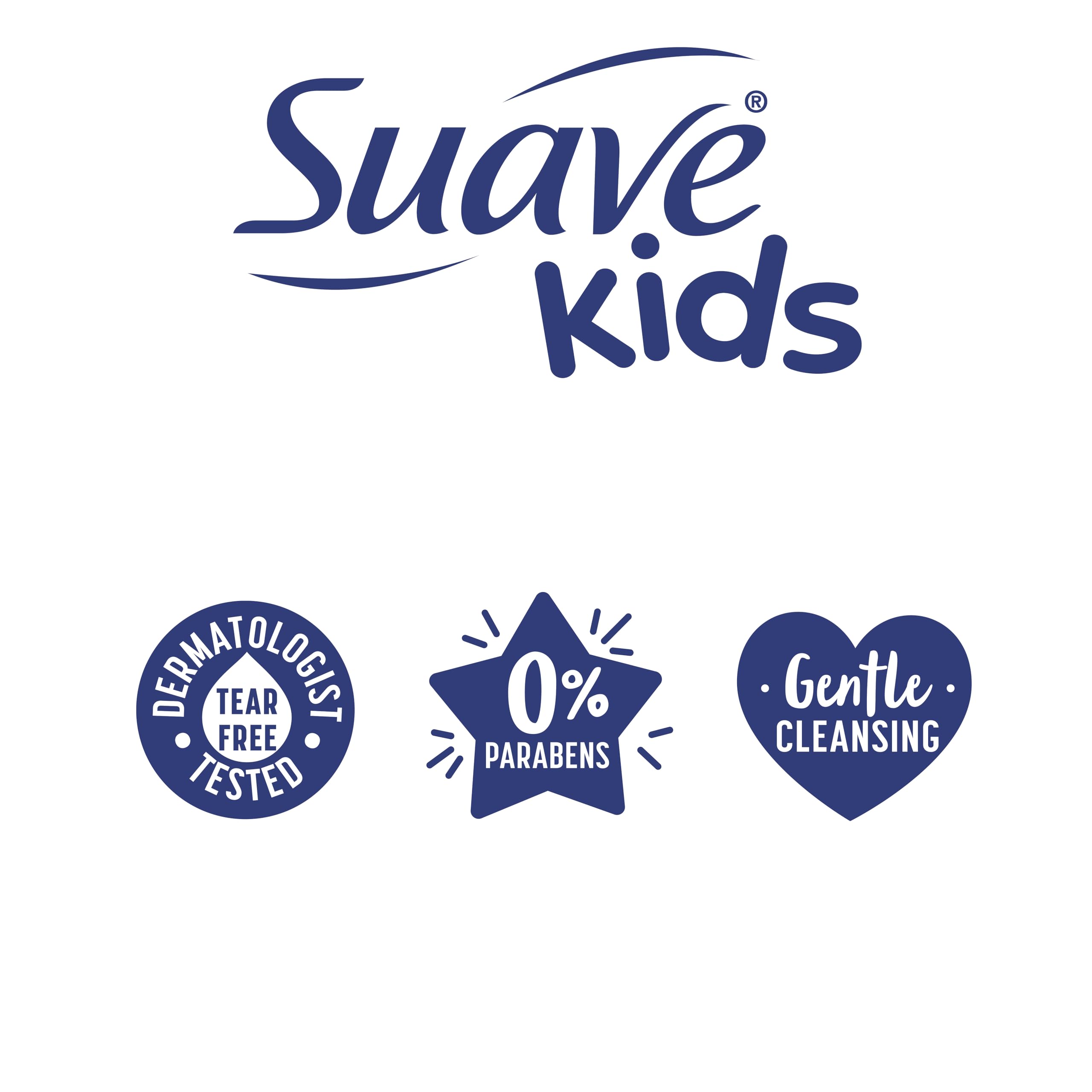 Suave Kids 3-in-1 Tear Free, Body Wash, Shampoo and Conditioners, Dermartologist Tested, Coconut Splash, 18 Oz Pack of 6