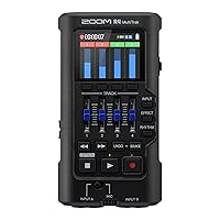 Zoom R4 MultiTrak 32-Bit Float Recorder with Stereo Bouncing, 2 XLR/Combo Inputs, Built-In Microphone, Effects, Rhythms, Battery Powered, and Audio Interface