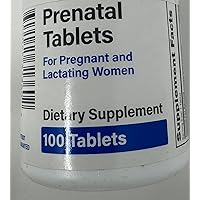 Prenatal Tablets for Pregnant & Lactating Women with Folic Acid 800mcg Dietary Supplement 100 Tablets Non Returnable