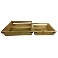 Wooden Rustic Tray, Standard, Natural Brown