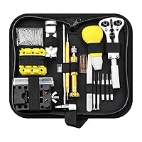 148 in 1 Professional Watch Repair Kits, Watch Back Case Opener Spring Bar Tools, Watch Battery Replacements, Watch Band Link Strap Adjustment Tool Kits with Zipper Carrying Case