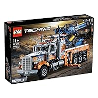 LEGO 42128 Technic Heavy-Duty Tow Truck with Crane Toy for Boys & Girls with Mechanical Functions, Model Building Set, Engineering for Kids Series