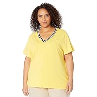 Tommy Hilfiger Women's Short Sleeve V-Neck T-Shirt (Standard and Plus Size)