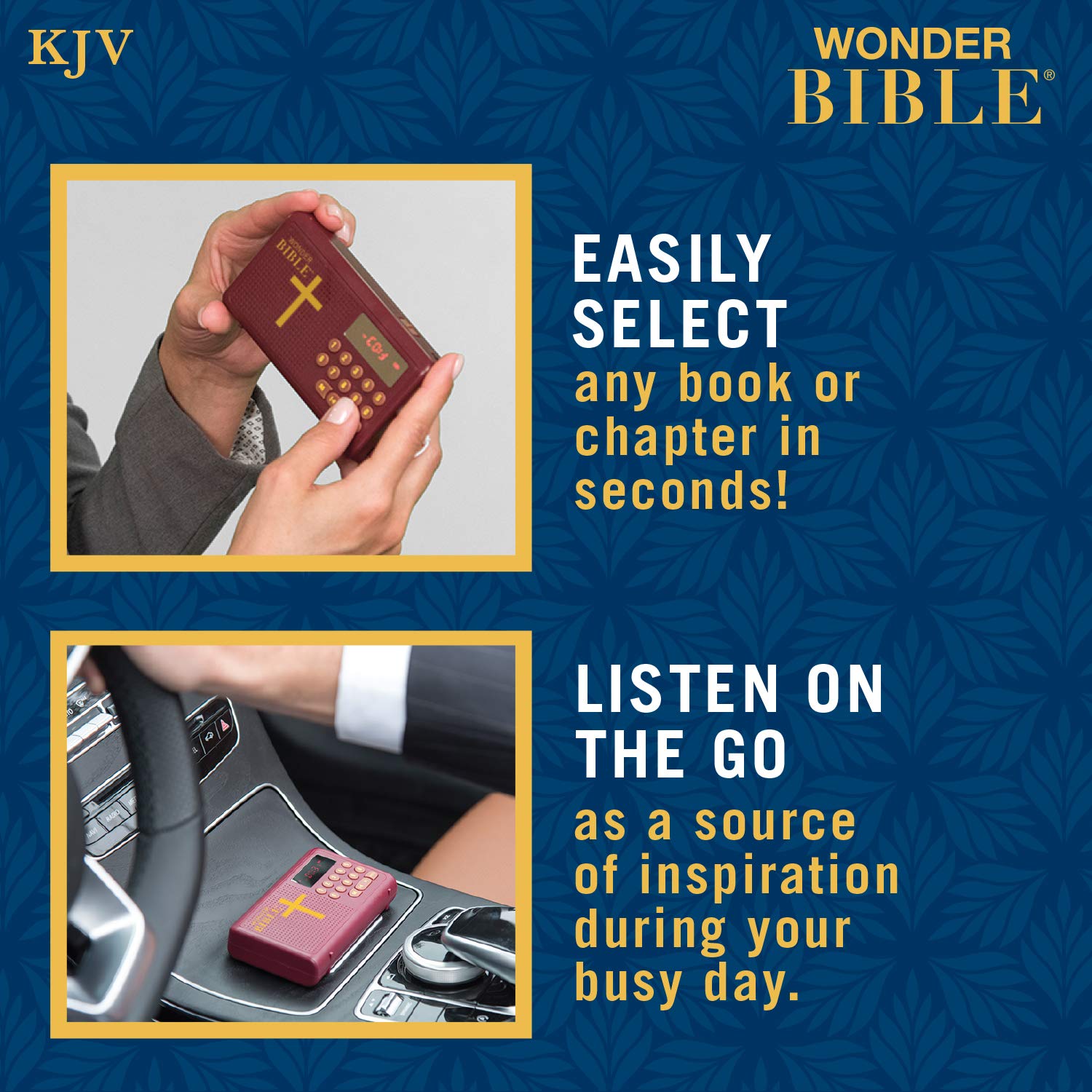 Wonder Bible KJV- The Talking Audio Bible Player (King James Version) New & Old Testament, As Seen on TV