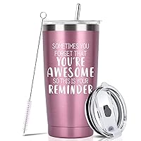 Mothers Day Gifts for Mom from Daughter Son, Birthday Gifts for Women Wife Her Best Friend, 20 OZ Tumbler Cup with Straws Lids, Christmas Valentines Day Stocking Stuffers for Female Sister Coworker