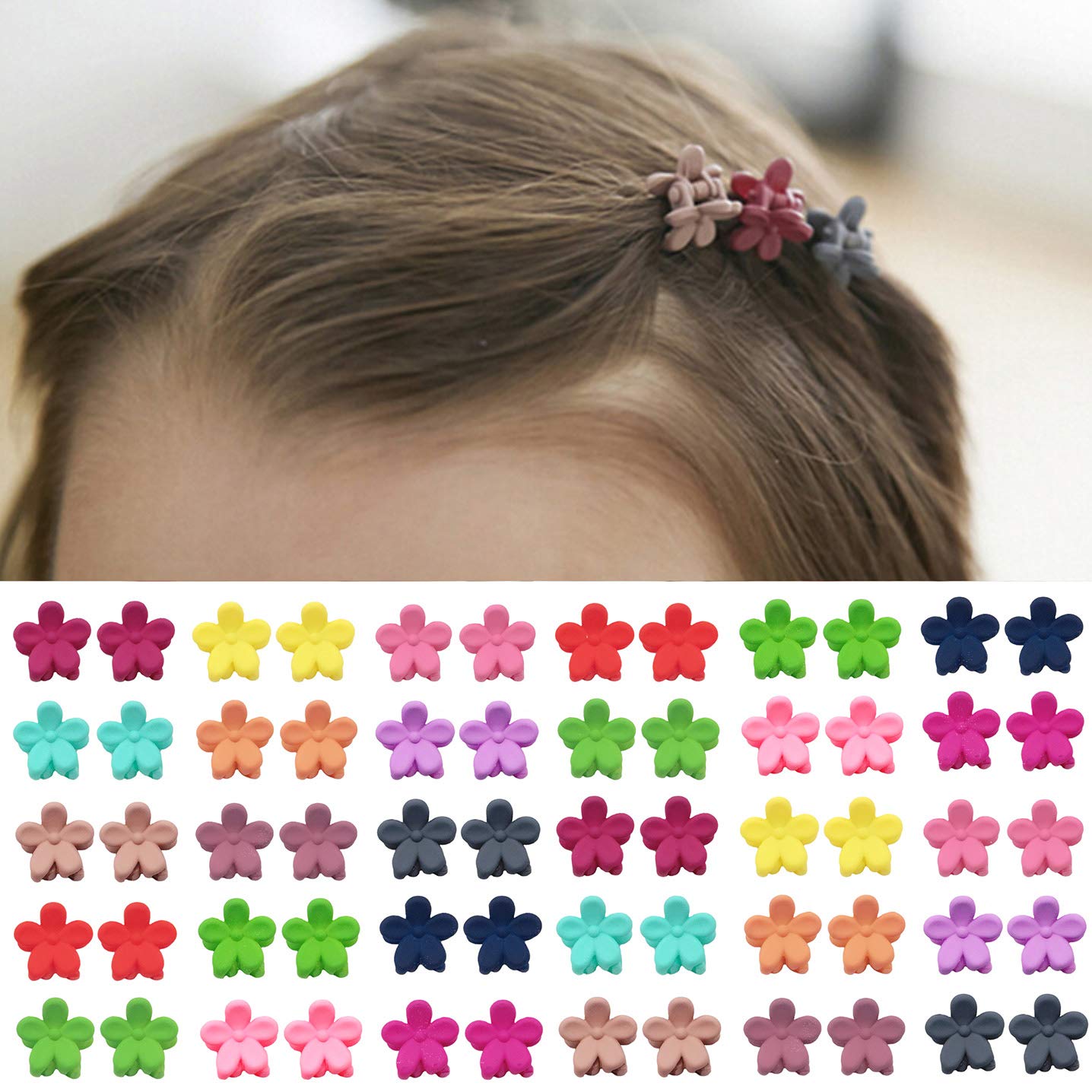 Mua Elesa Miracle 60pcs Baby Girl Mini Hair Claw Clips Flower Hair Bangs  Pin Baby Girl Hair Accessories Clips trên Amazon Mỹ chính hãng 2023 | Fado