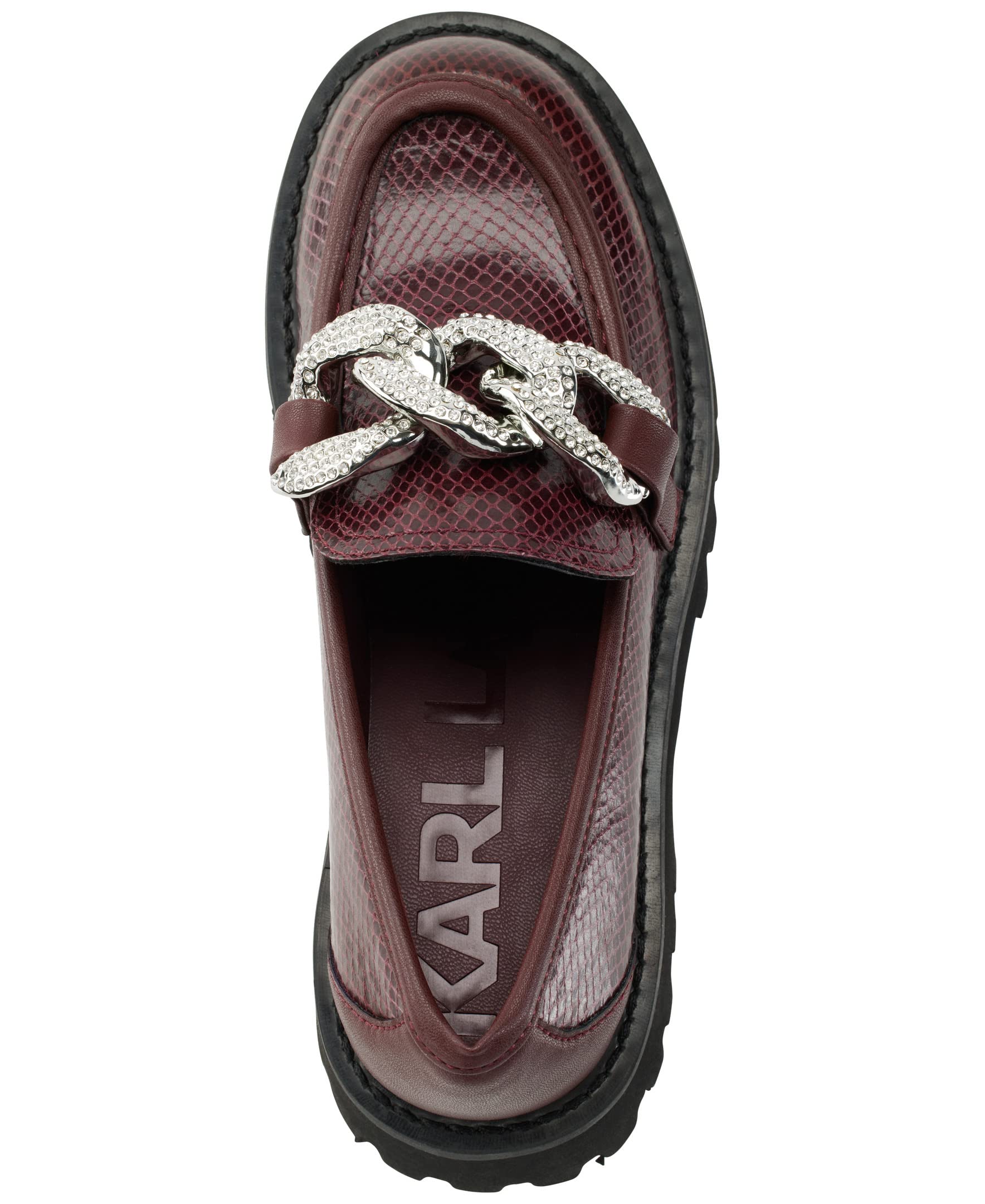 Karl Lagerfeld Paris Women's Giana-Slip on Shoe Loafer Flat