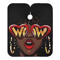 ALAZA Afro African American Woman Waterproof Barber Cape for Men Women Beard Shaving Bib Apron Professional Hair Cutting Cloth, 65 x 55 inch