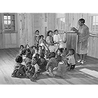 Singing and music for agricultural workers children in new day nursery at Okeechobee migratory labor camp Belle Glade Florida Poster Print (24 x 36)