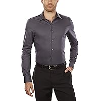 Van Heusen Mens Dress Shirt Slim Fit Flex Collar Stretch Solid