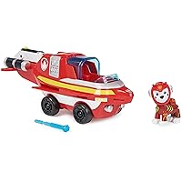 Paw Patrol Aqua Pups Marshall Transforming Dolphin Vehicle with Collectible Action Figure, Kids’ Toys for Ages 3 and up