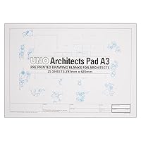 UNO 90 GSM A3 25 Sheets Architects Pad