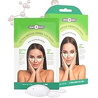 Collagen and Peptides Under Eye Patches - Reduces Wrinkles, Eye Bags & Dark Circles, De-puffing & Firming Under Eye Pads - Cruelty Free Korean Skin Care For All Skin Types - 5 Pairs