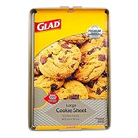 Glad Premium Nonstick Cookie Sheet – Heavy Duty Baking Pan with Raised Diamond Texture, Large