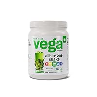 Vega Organic All-in-One Vegan Protein Powder, Plain Unsweetened - Superfood Ingredients, Vitamins for Immunity Support, Keto Friendly, Pea Protein for Women & Men, 13.5 oz (Packaging May Vary)