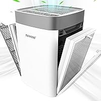 Nuwave Portable Air Purifier for Home Bedroom Up to 1361 Sq Ft with Air Quality Sensor, H13 True HEPA & Carbon Filter Captures Pet Hair Allergies Dust Smoke, 18dB, Energy Star Certified