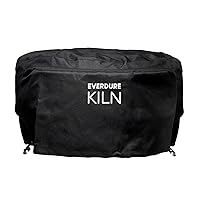 Everdure KILN Pizza Oven Cover - Secure Cover with UV Protection and Drawstring Closure, Waterproof Lining and 4 Season Pizza Oven Protection, Black, 33”L x 27”W x 16”H