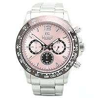 EG-002-P Men's Silver Wristwatch, Dial Color - Pink, Watch