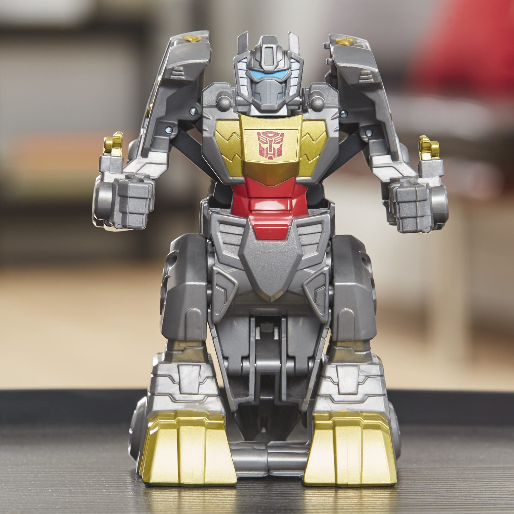 Transformers Classic Heroes Team Grimlock Converting Toy, 4.5-Inch Action Figure, for Kids Ages 3 and Up