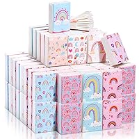 100 Pack Rainbow Designed Facial Tissues Individually Packed Pocket Pack Bulk Boho Travel Tissues Pocket Tissues for Travel Wedding Birthday Party Daily Use Wipes, 3 Ply, 8 Sheets, 10 Designs