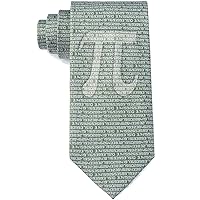Men's Green Microfiber Pi Symbol to the 50th Decimal Mathematics Math Nerd/Geek Novelty Tie Necktie