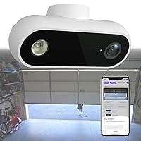 Smart Garage Door Opener Remote, Garage Camera, Security+ 2.0 System Compatible, Garage Door Open/Close Control, 2.4Ghz WiFi Only, Compatible with Alexa, No Monthly Fee, Powered by Ampoza